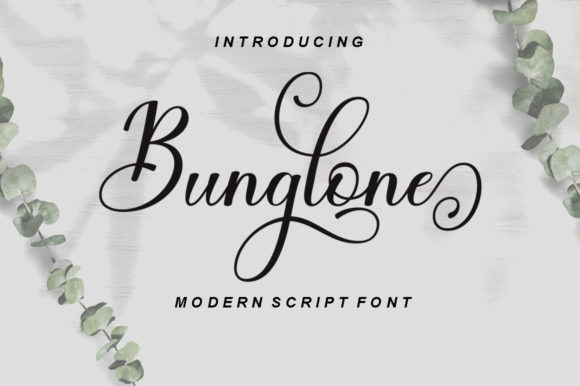 Bunglone: A Modern Script Font for Editorial Design