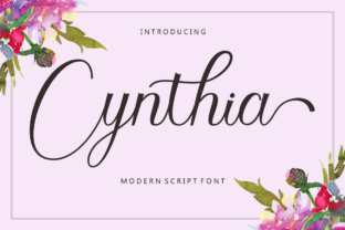 Cynthia: A Modern Script Typeface for Elegant Web Design