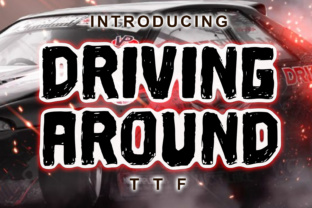 Driving Around: A Grungy Script Font for Editorial Design
