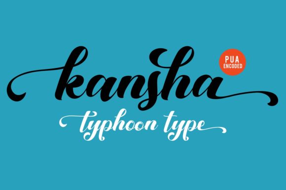 Kansha: A Bold Script Font for Elegant Craft Projects